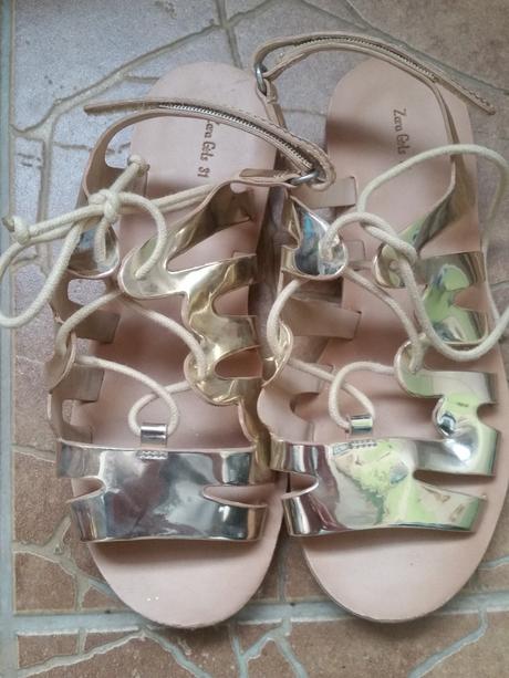 Sandalky zlate zara 12eur, zara,31