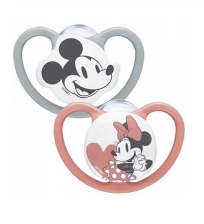 Nuk silikónový cumlík space mickey&minnie 18-36m,, nuk