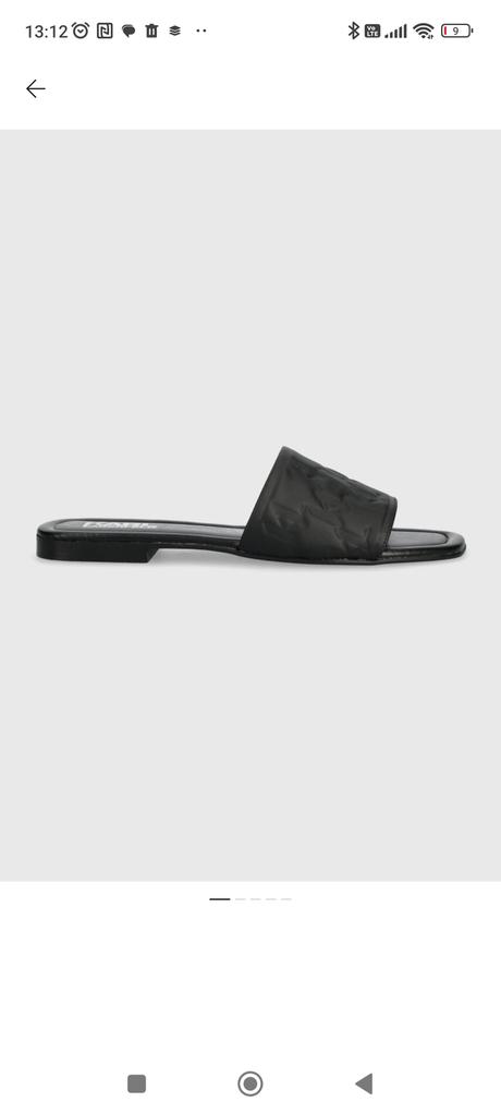 Kožené čierne šľapky karl lagerfeld 40, karl lagerfeld,40