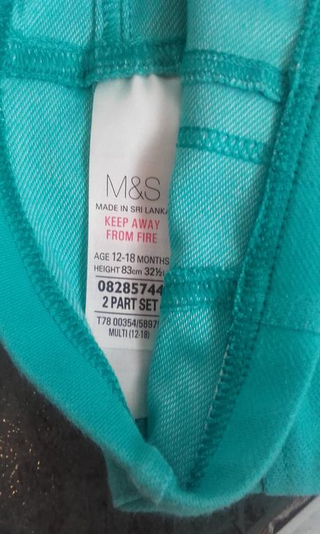 Súprava nohavice tričko, marks & spencer,86