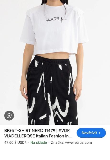 Nohavice skrátené italy a tričko crop top cdr, s