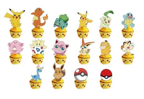 Tortový zápich pokémon (16ks) - skladom, 