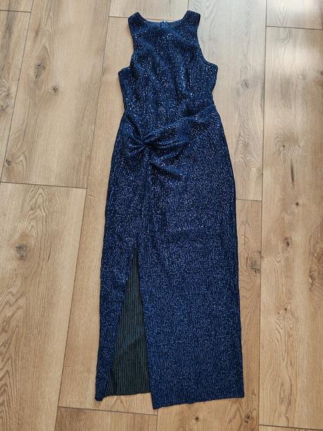 Krásne flitrované spoločenské šaty_raz vzaté, 38