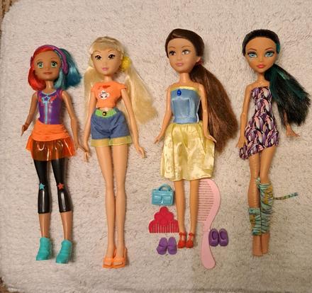 Monster high, winx, barbie babiky,, 