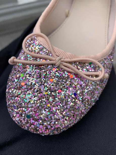 Flitrovane balerinky, zara,33