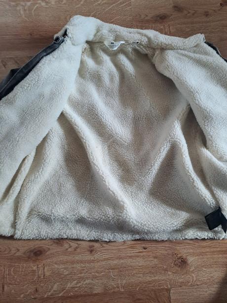 Teplá riflová bunda, h&m,134