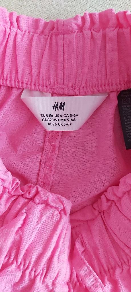 Šortky ružové h&m 116, h&m,116