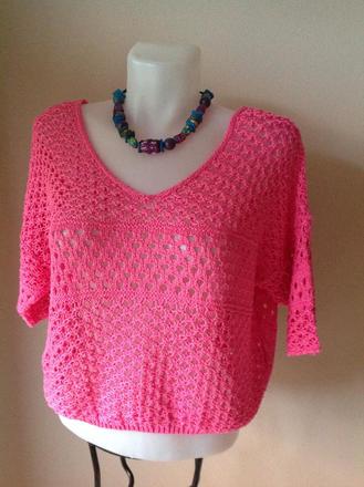 Nenosený háčkovaný pulóver 36/38, 38