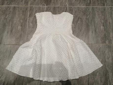 Biele šaty na gumičkové ramienka v34,v158,od 13r., atmosphere,158