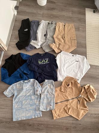 Balik oblecenia 140 ( mirau, h&m,4f,puma,armani), 122–134