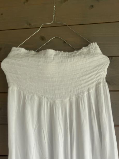 Biele letné šaty bandeau, m