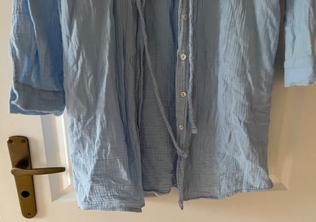 Bledomodré mušelínové šaty, s/36, s