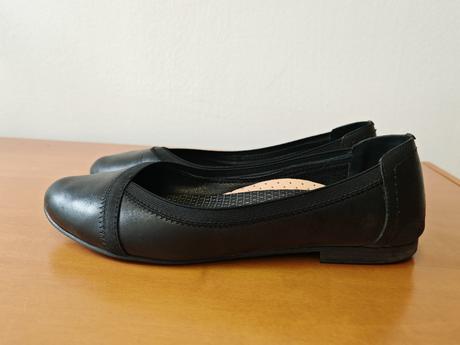 Kožené balerinky s ortopedickou vlozkou, 38