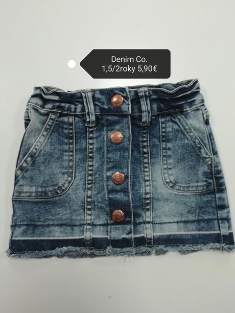 Rifľová sukňa, denim co,92