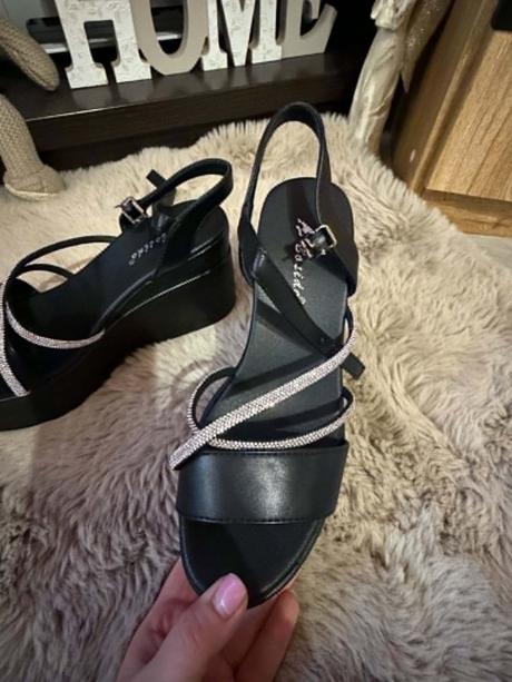 Stylove damske nove sandalky na platforme, 38