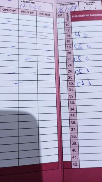 Aký nález mám zapísaný v tehotenskej knižke?