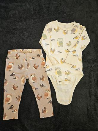 Lindex suprava body leginy 80 sovy sovicky, lindex,80