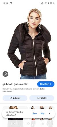 Guess nádherná elegantná dámska páperová bundička, guess,xs