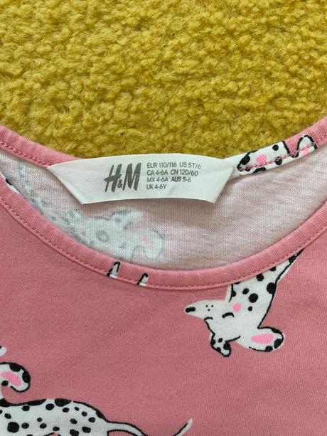 Šaty s dalmatíncami, zn. h&m, v. 110/116, h&m,116