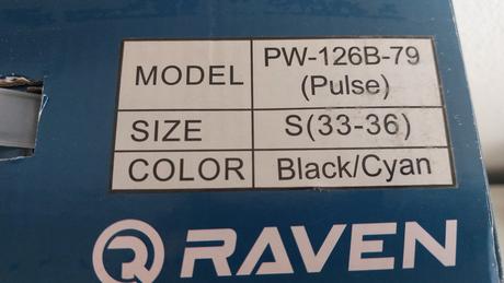 Korčule 2v1 raven pulse black/cyan, 33