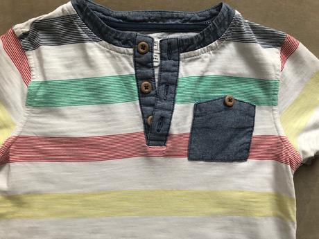 Svieže letné tričko s denim lemovaním, f&f,104