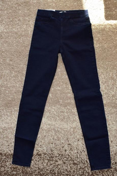 Nové elastické rifle skinny, h&m,34