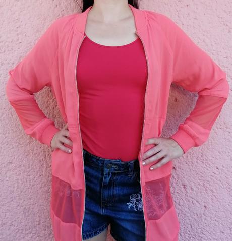 Lososová bundička reserved, reserved,s