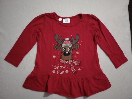 Vianočné tričko so sobíkom, bonprix,92