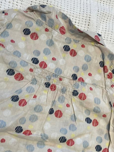 Dievčenské bodkované košeľové šaty (74), vertbaudet,74