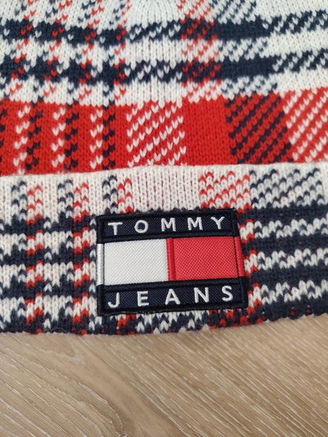 Modro červená čiapka tommy jeans, tommy hilfiger