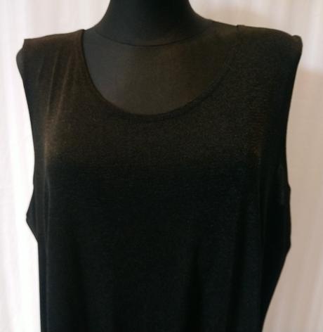 Dámsky čierny predĺžený elastický top, julipa, 4xl