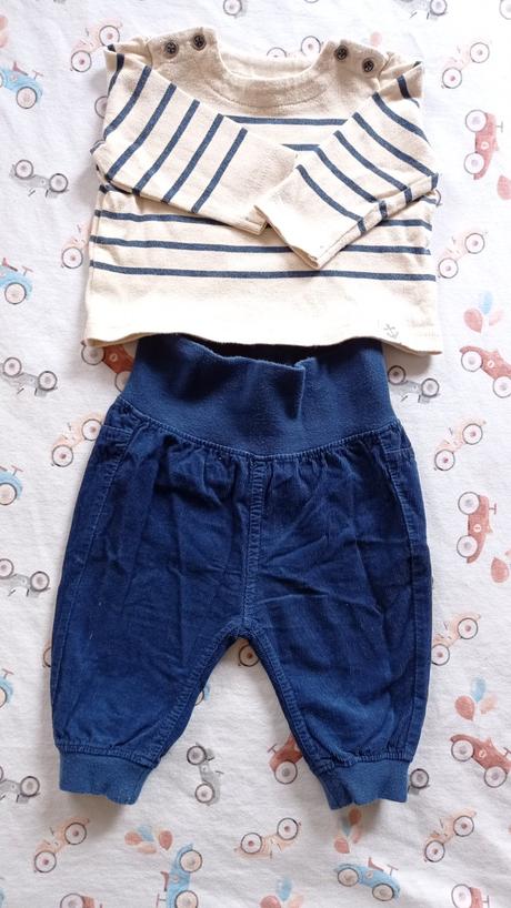 Súprava h&m, svetrík a nohavice, namornik, h&m,56