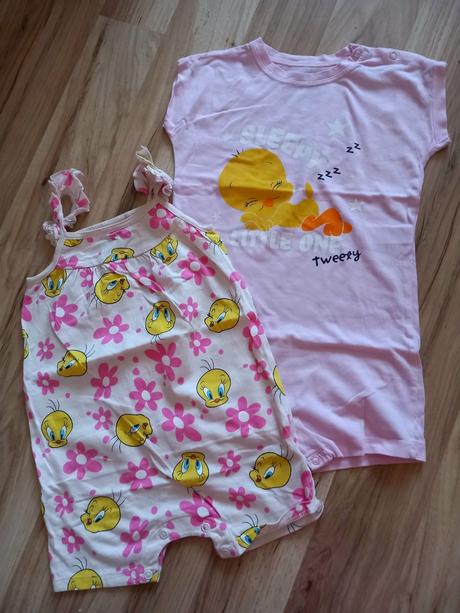 Letný overal ,overal letné pyžamko tweety, disney,92