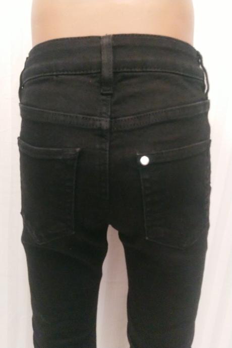 Dievčenské čierne skinny, denim, 116-122 cm, denim,122