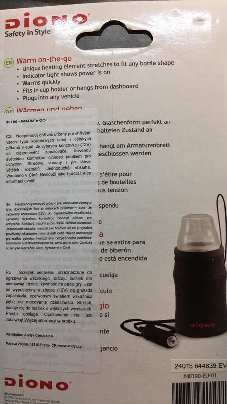 Cestovná ohrievačka na fľaše, 