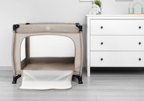 Caretero detská skladacia ohrádka quadra brown, šírka (cm): 80,dĺžka (cm): 80