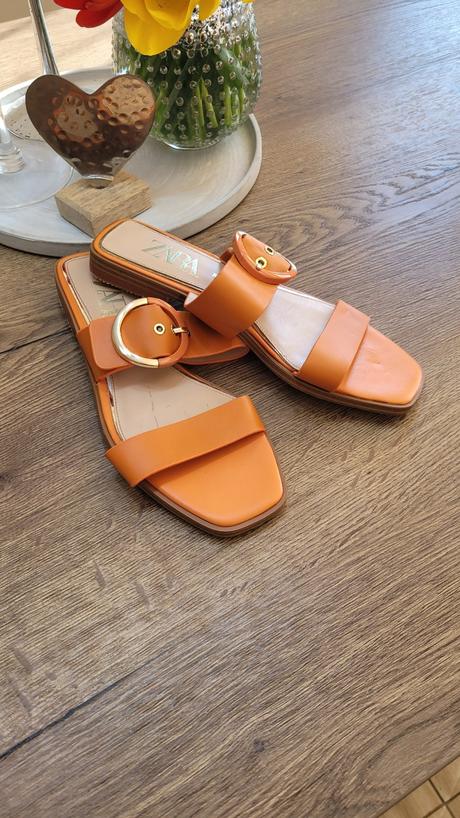 Kožené šľapky zara, zara,38