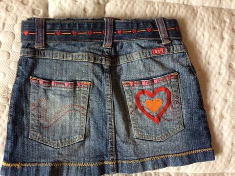 Riflová šúchaná sukňa exit v. 104, 104