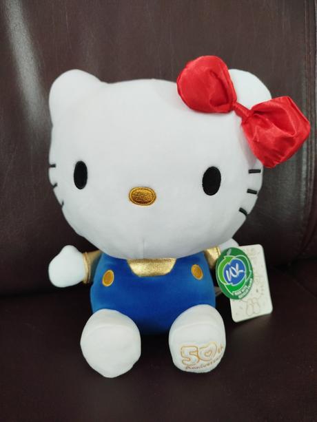 Modro zlatá hello kitty 25cm - nová s visačkou, 