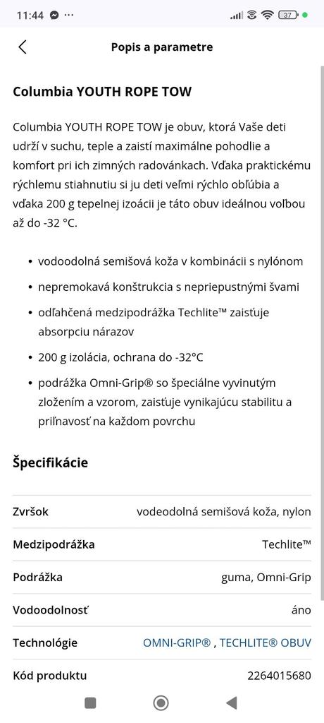 Zateplené snehule columbia+ rukavice, columbia,29