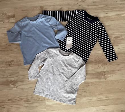 Trička s dlhým rukávom 6-9mes. nové, f&f,68