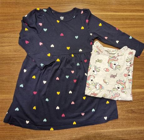 2 x šaty, h&m,92