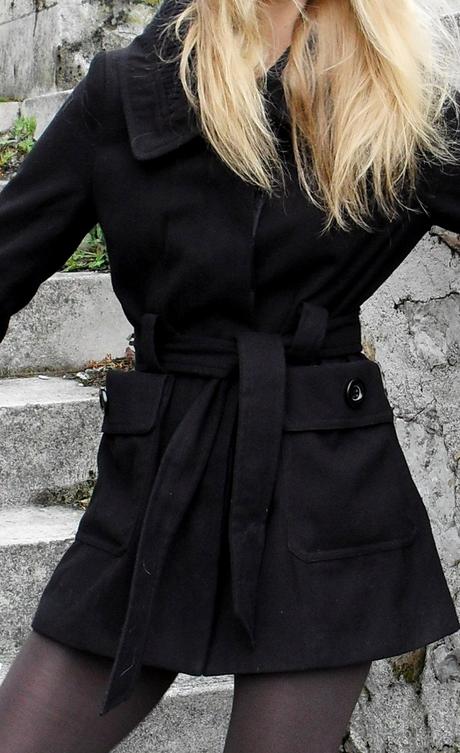 Zimny kabat s opaskom, m