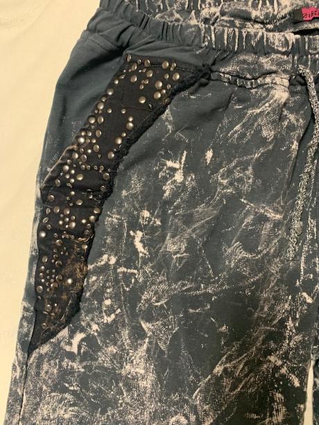 Modrosivá batikovaná tepláková súprava, m