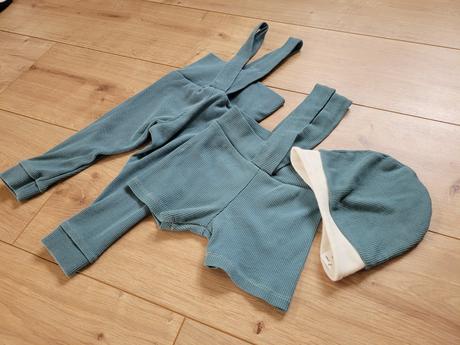 Kvalitné rebrované nohavice s trakmi, 68