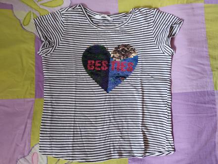 Tričko s flitrami, h&m,146