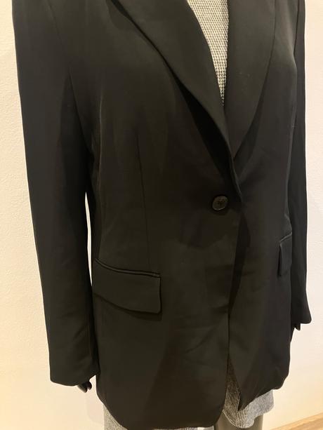 Dámske čierne sako (44), h&m,xxl