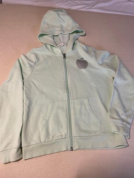 Mikina bledozelená, h&m,134
