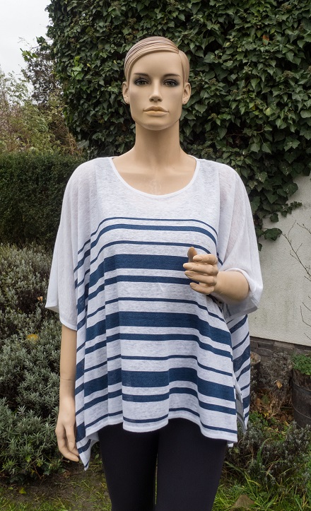 Ľanové tričkové pončo brax, uni veľkosť, 