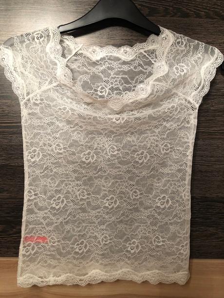 Tricko cipkovane ruzove aj biele s, s